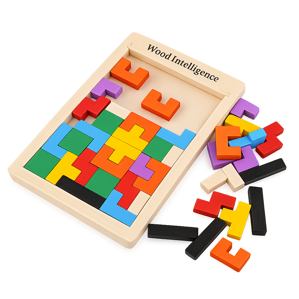 Wooden IQ Puzzle Board