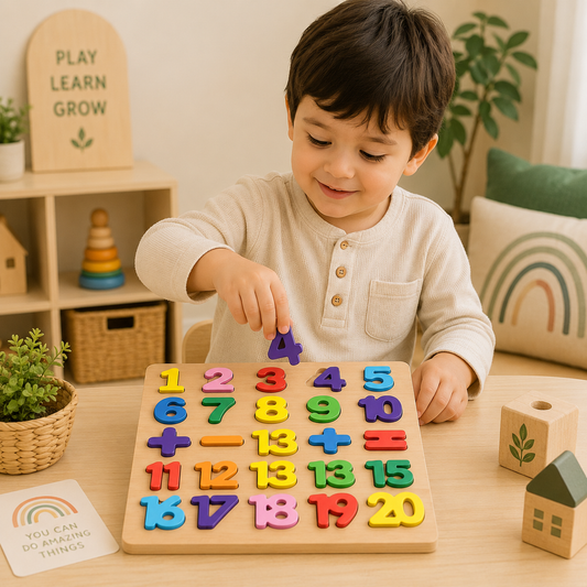 4-in-1 Wooden Learning Puzzle Board Set For Kidz
