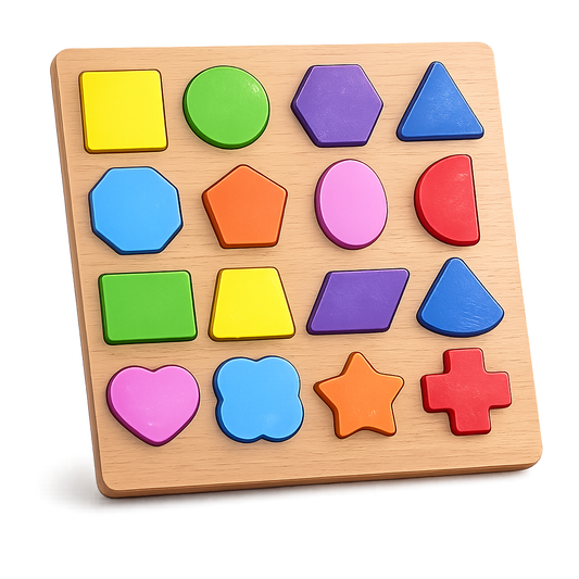 Wooden Shapes Puzzle Board for Kids