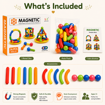 Magnetic 36 Construction Building Set