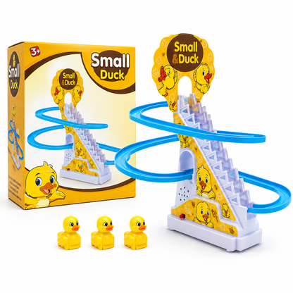 Electric Sliding Duck / Doaremon Climbing Stairs Toy with Music & Lights –