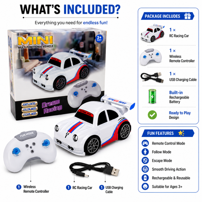 Mini RC Drift Racing Car – Remote Control, Follow & Escape Mode