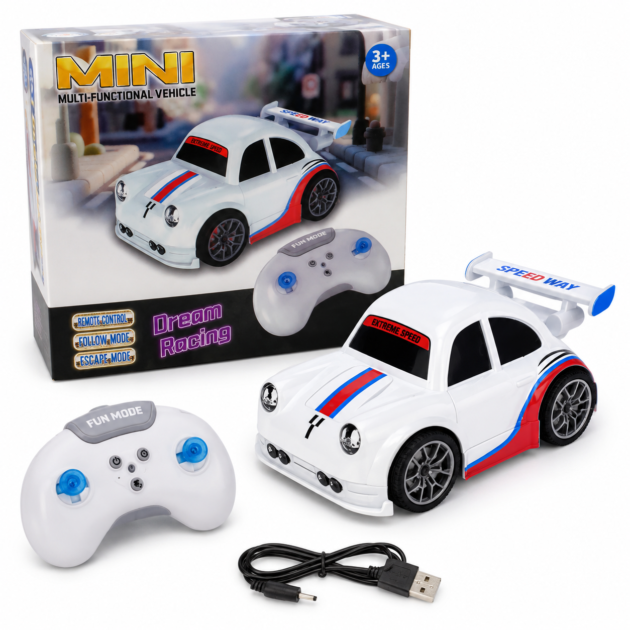 Mini RC Drift Racing Car – Remote Control, Follow & Escape Mode