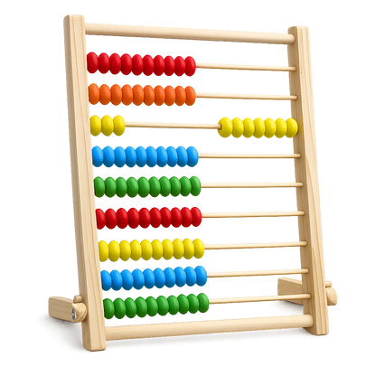 Montessori Wooden 10 Rows Abacus Counting Frame