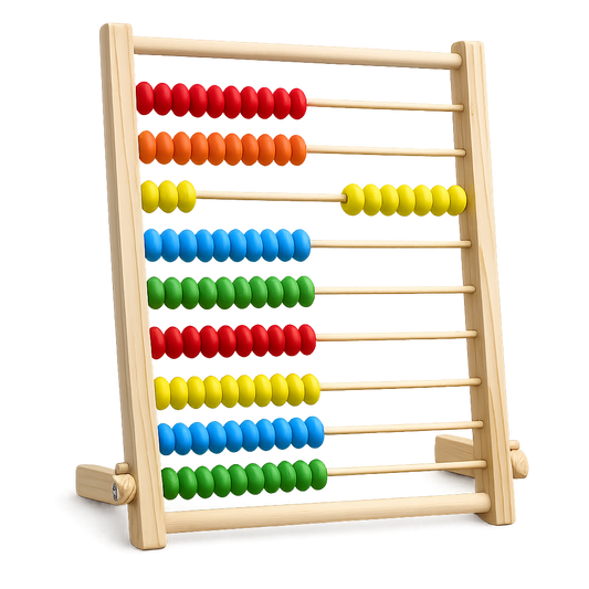 Montessori Wooden 10 Rows Abacus Counting Frame