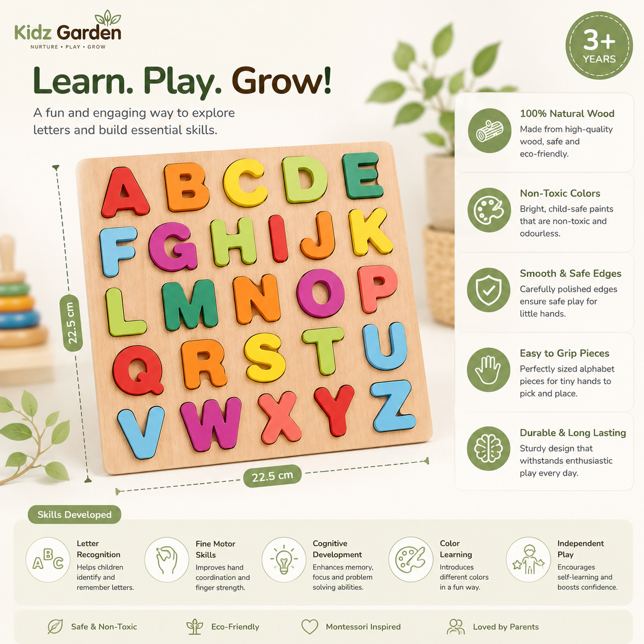 Alphabet Learning Puzzle Board