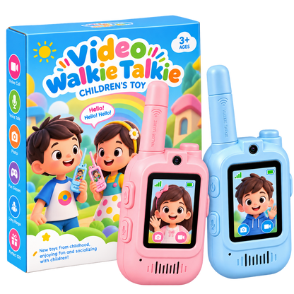 2 PCS Video Walkie Talkie Set – Rechargeable Long Range Camera Walkie Talkies for Kids