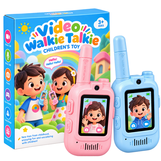 2 PCS Video Walkie Talkie Set – Rechargeable Long Range Camera Walkie Talkies for Kids