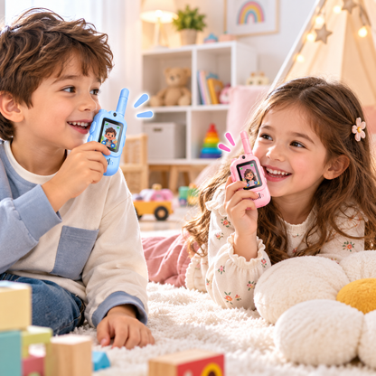 2 PCS Video Walkie Talkie Set – Rechargeable Long Range Camera Walkie Talkies for Kids