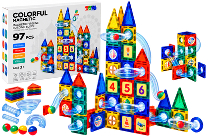Magnetic Marble Run Building Blocks for Kids