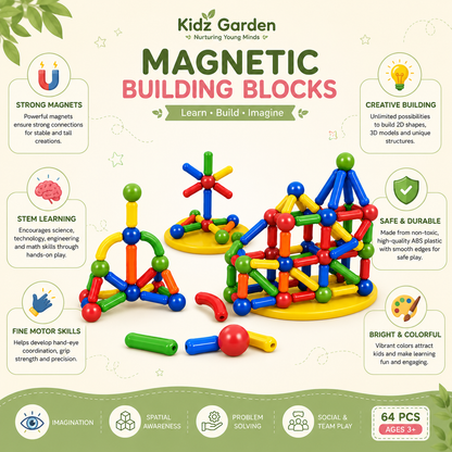 Magnetic Building Blocks – Creative STEM Learning Toy for Kids