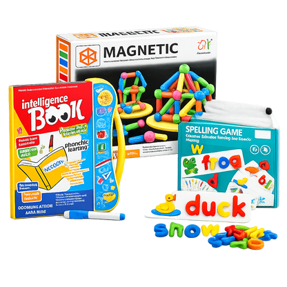 STEM & Smart Learning Bundle – 3-in-1 Educational Toy Set for Kids