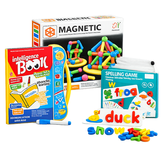 STEM & Smart Learning Bundle – 3-in-1 Educational Toy Set for Kids