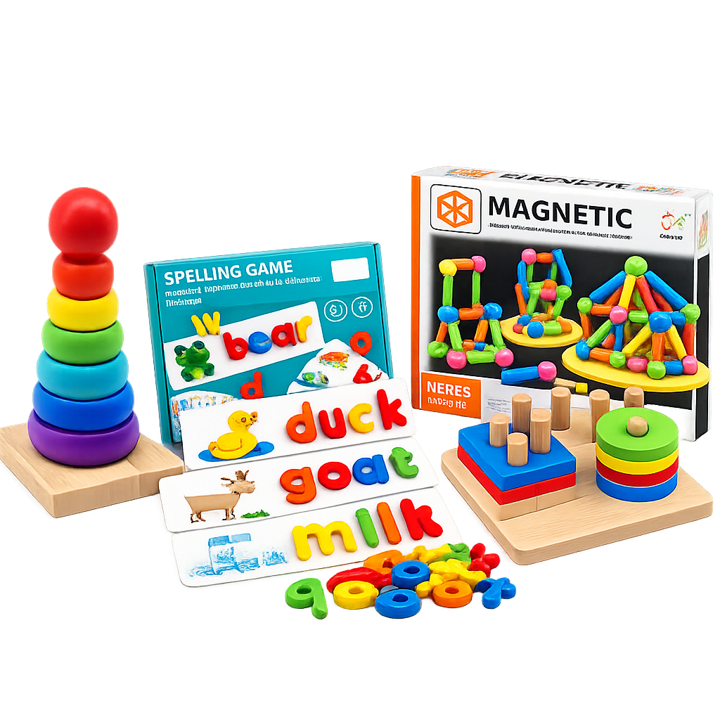 Ultimate Preschool Learning Bundle – 4-in-1 Educational Toy Set