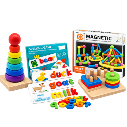 Ultimate Preschool Learning Bundle – 4-in-1 Educational Toy Set