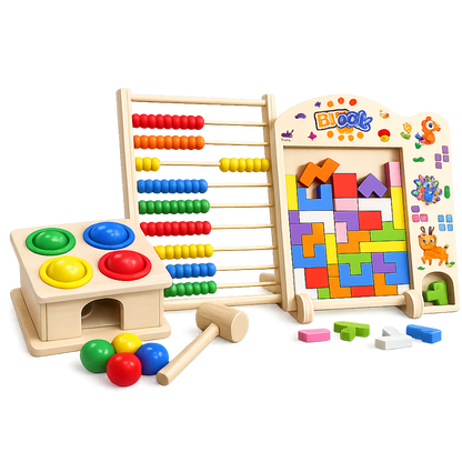 3-in-1 Montessori Brain Booster Learning Bundle