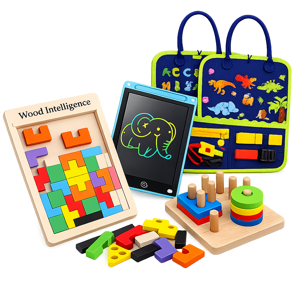 Ultimate Brain Booster Bundle  4-in-1 Montessori Learning Kit