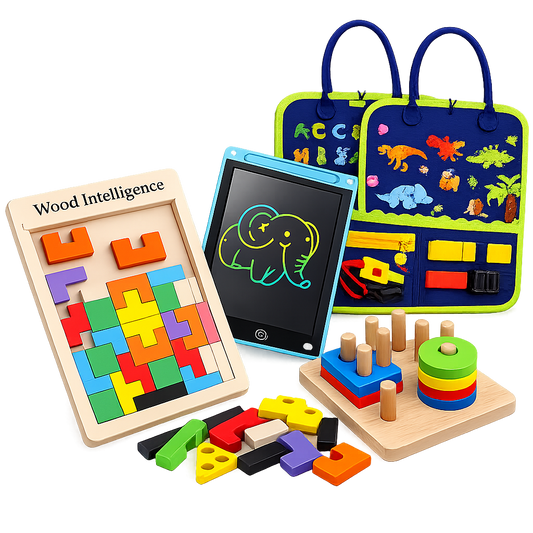 Ultimate Brain Booster Bundle  4-in-1 Montessori Learning Kit
