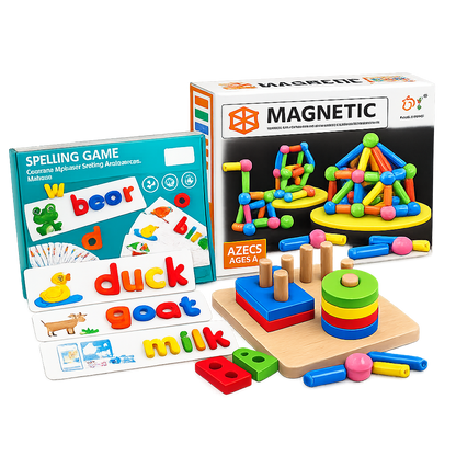 Ultimate Early Learning Adventure Bundle – 3-in-1 Educational Toy Set