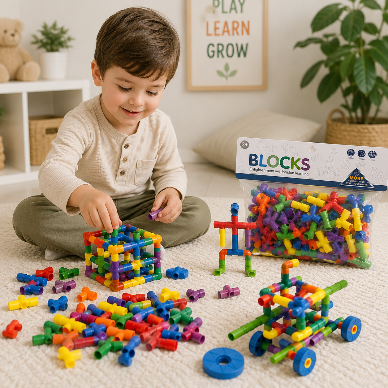 Creative STEM Pipe Construction Building Set For Kidz
