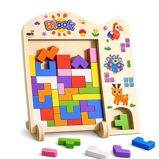 Multifunctional Wooden Block Puzzle Board