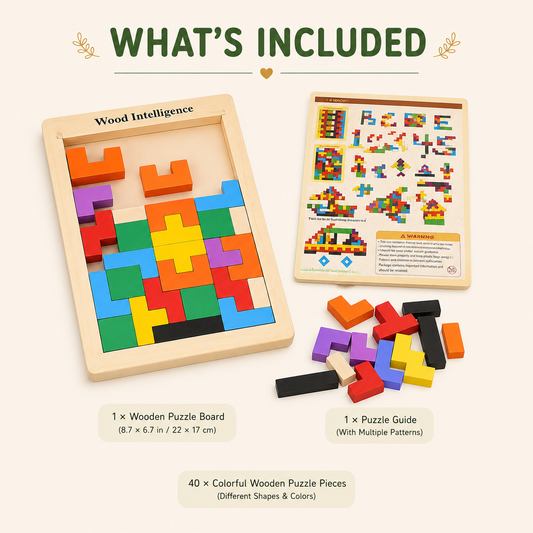 Wooden Intelligence Puzzle Board | Educational Brain Teaser Toy