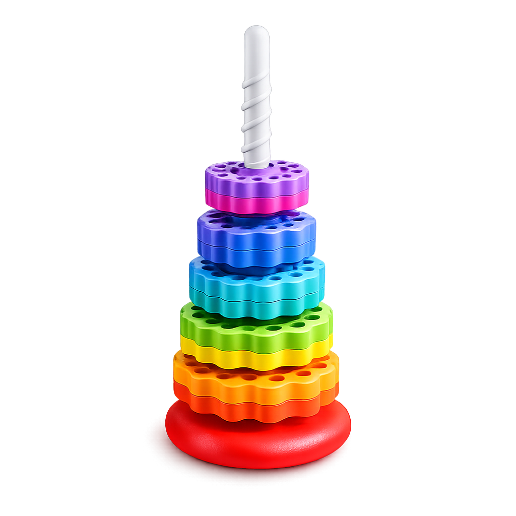 Rainbow Stacking Rings Toy for Toddlers | Learning Toy