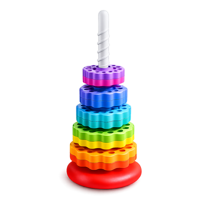Rainbow Stacking Rings Toy for Toddlers | Learning Toy