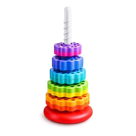 Rainbow Stacking Rings Toy for Toddlers | Learning Toy