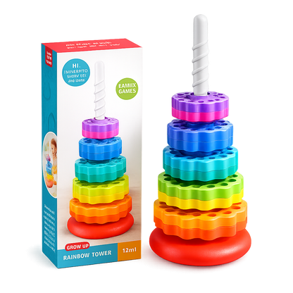 Rainbow Stacking Rings Toy for Toddlers | Learning Toy