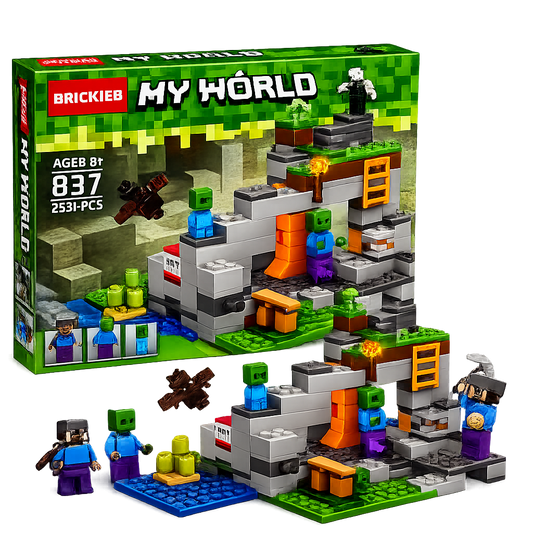 My World Zombie Cave Building Blocks Set – 253+ PCS Construction Toy